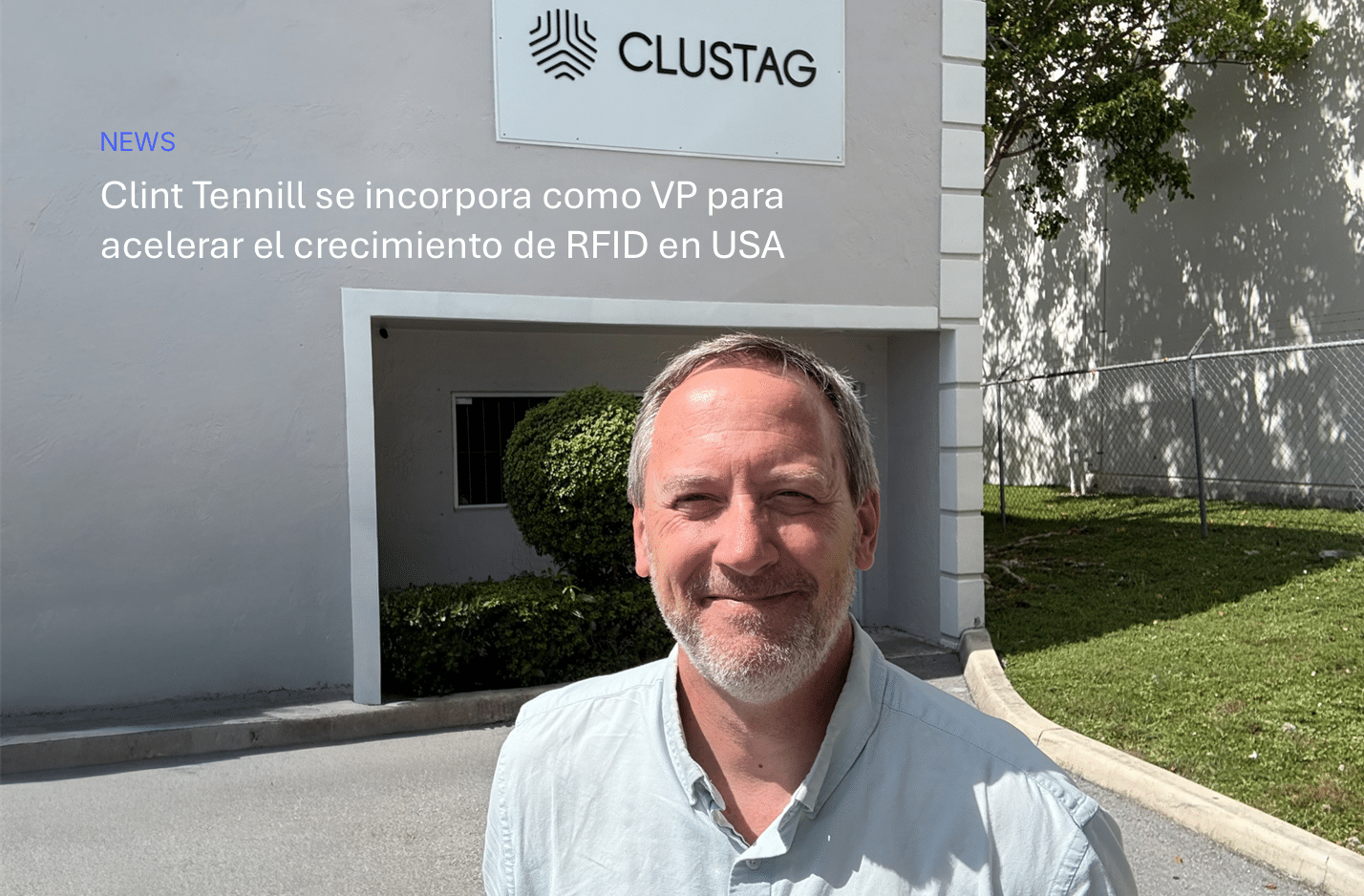 Clint Tennill en la sede de Clustag en Miami